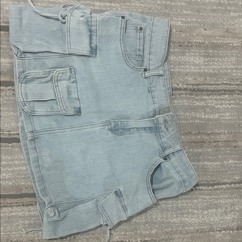 YMI Light Blue Mini Skirt
